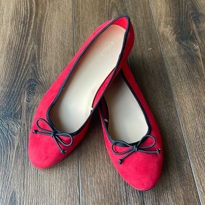Loft Outlet Red & Black suede flats